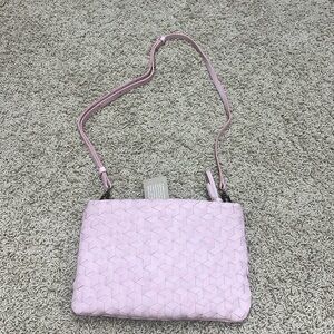 Madewell pink woven crossbody